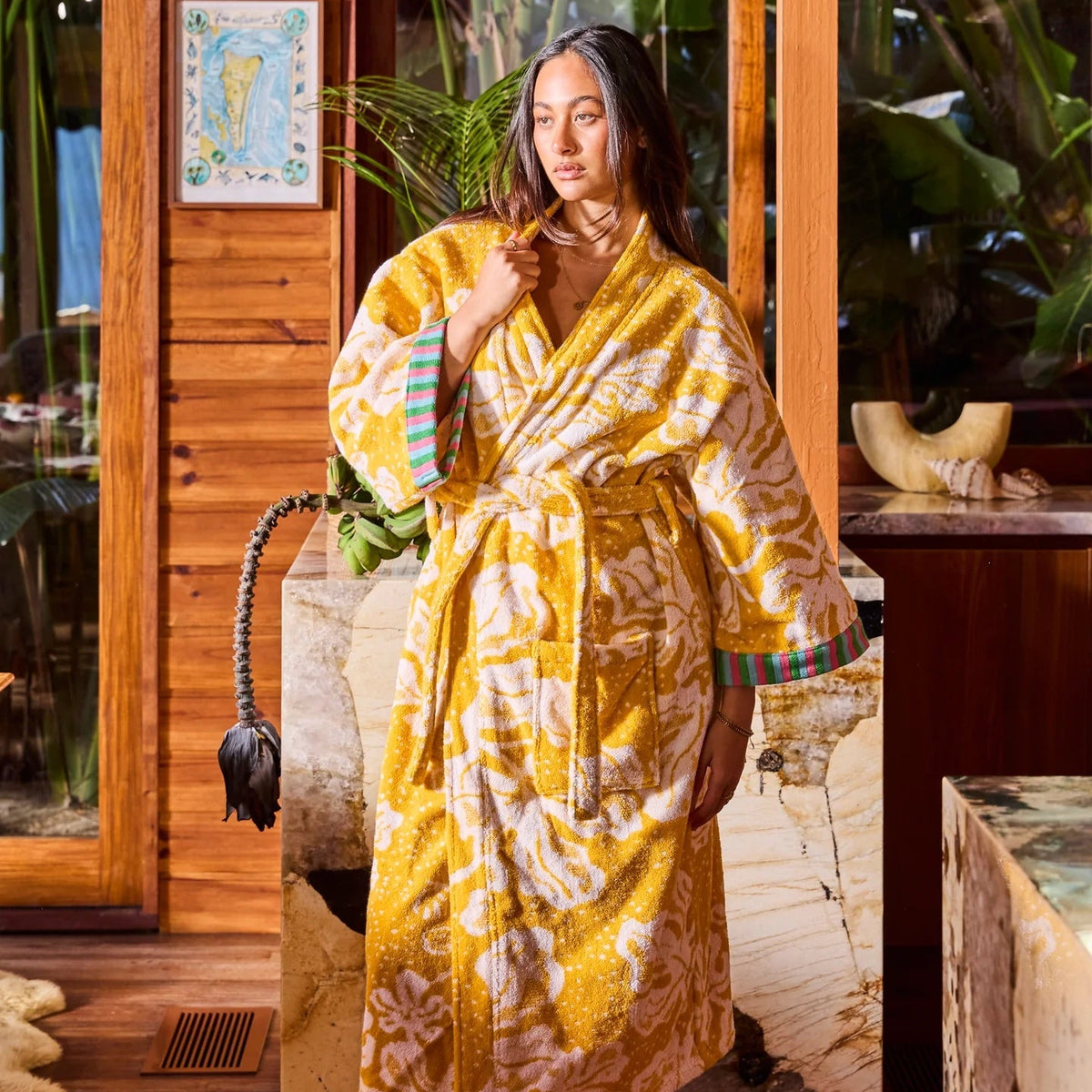 Anna Spiro Elsternwig Fig Terry Bath Robe