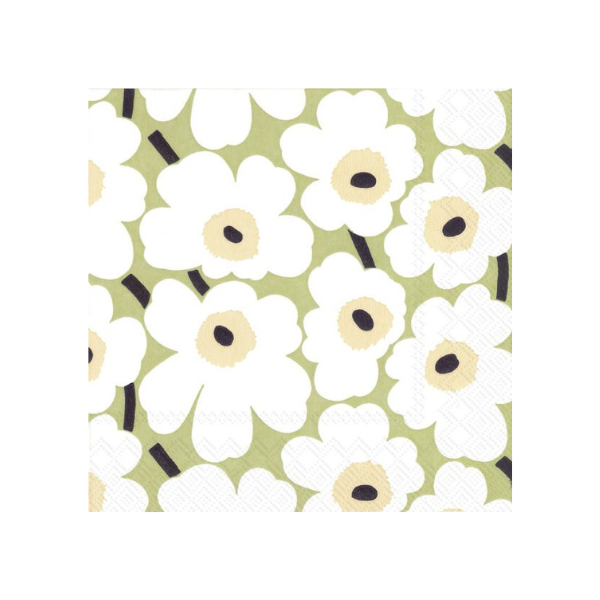 Marimekko Napkins / Mini Unikko Light Green