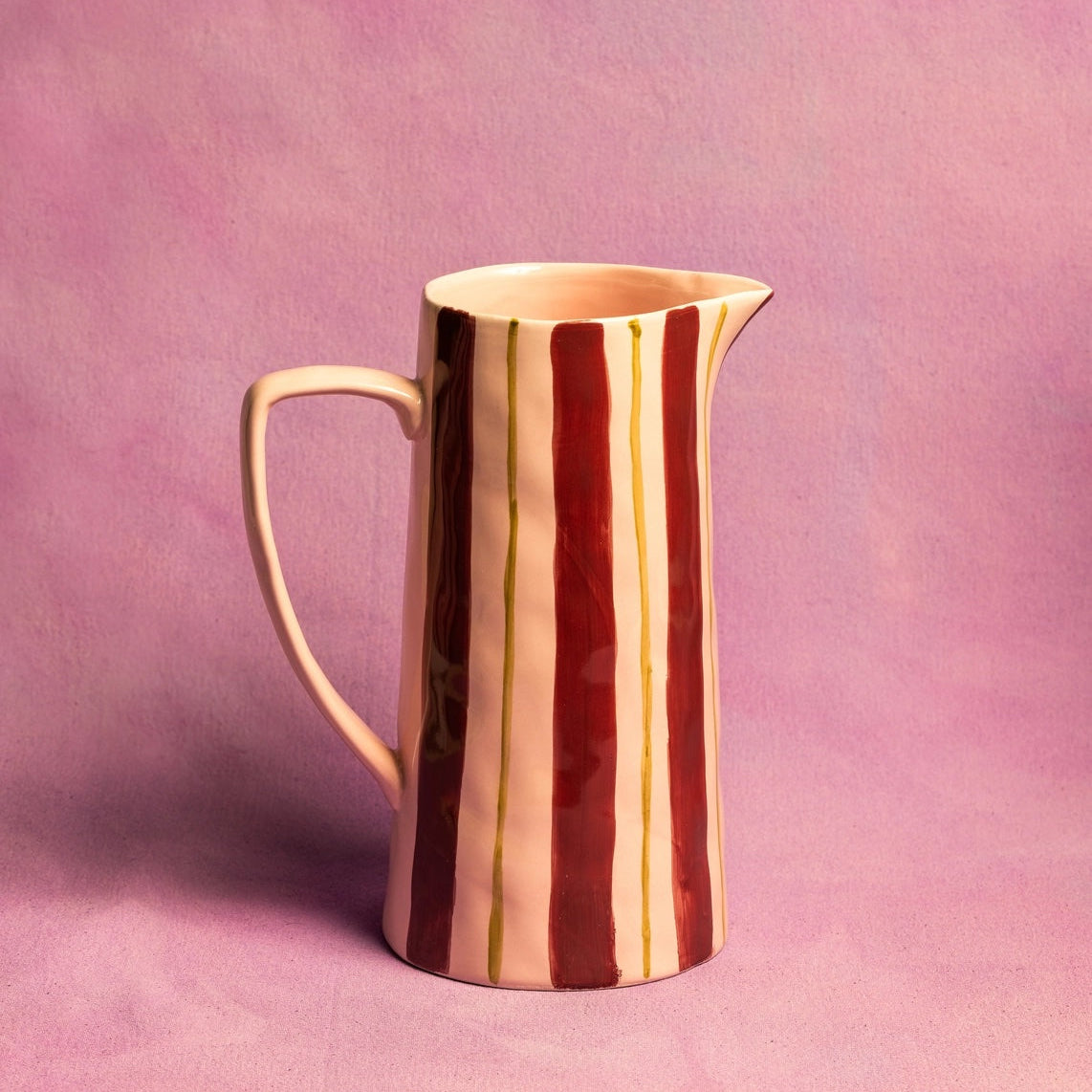 Stripe Jug / Pink Burgundy