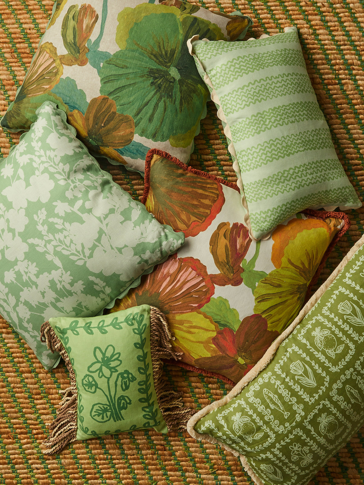 Mini Waves Mint 60x40cm Cushion
