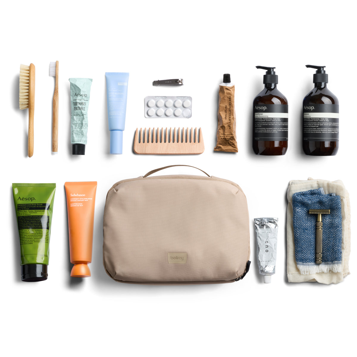 Hanging Toiletry Kit Plus / Stone