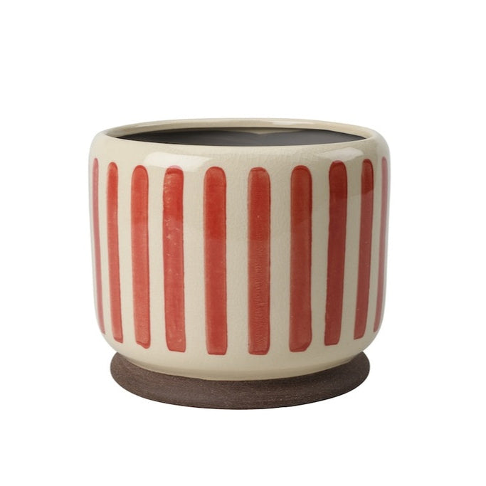Collector Stripe Indoor Pots / Red