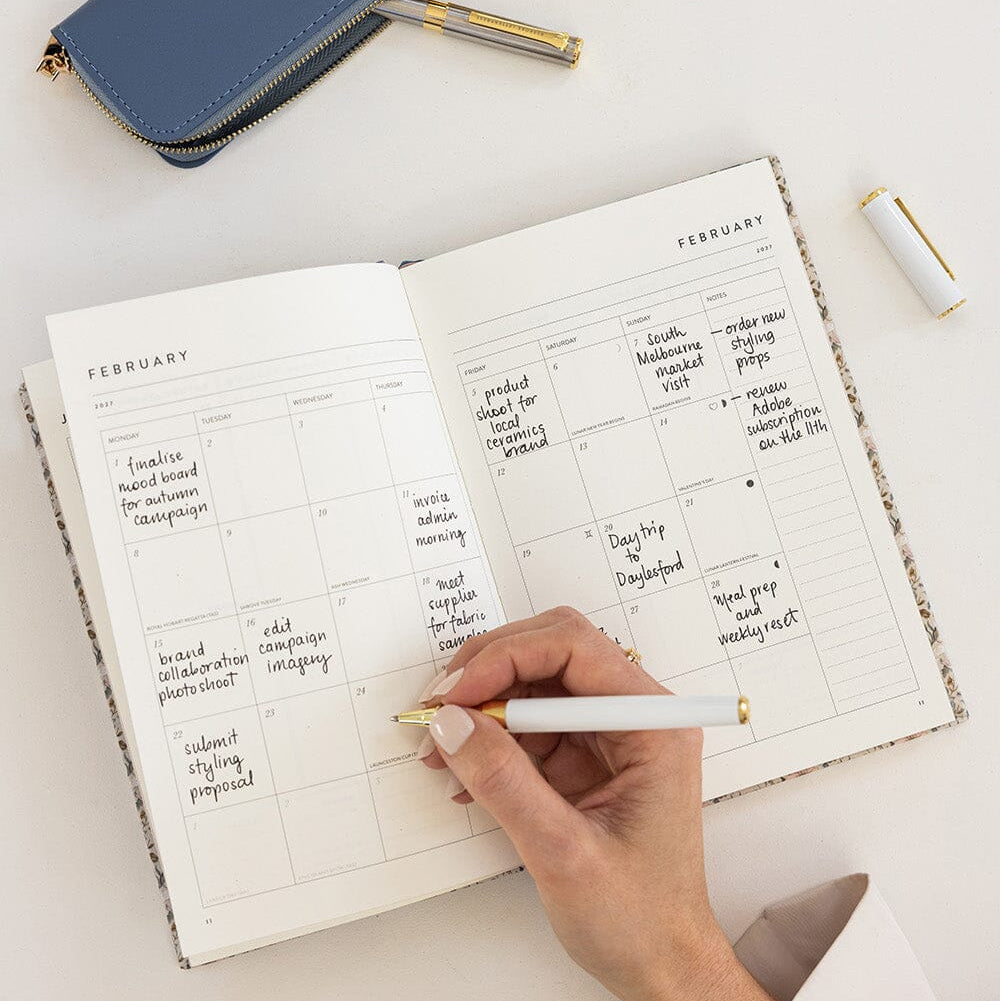 2027 Petite Vertical Planner / Duchess Blooms