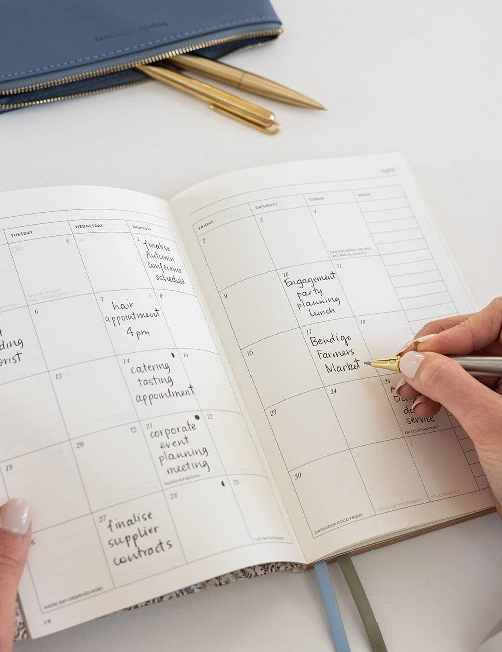 2027 Weekly Productivity Planner / Forget Me Not