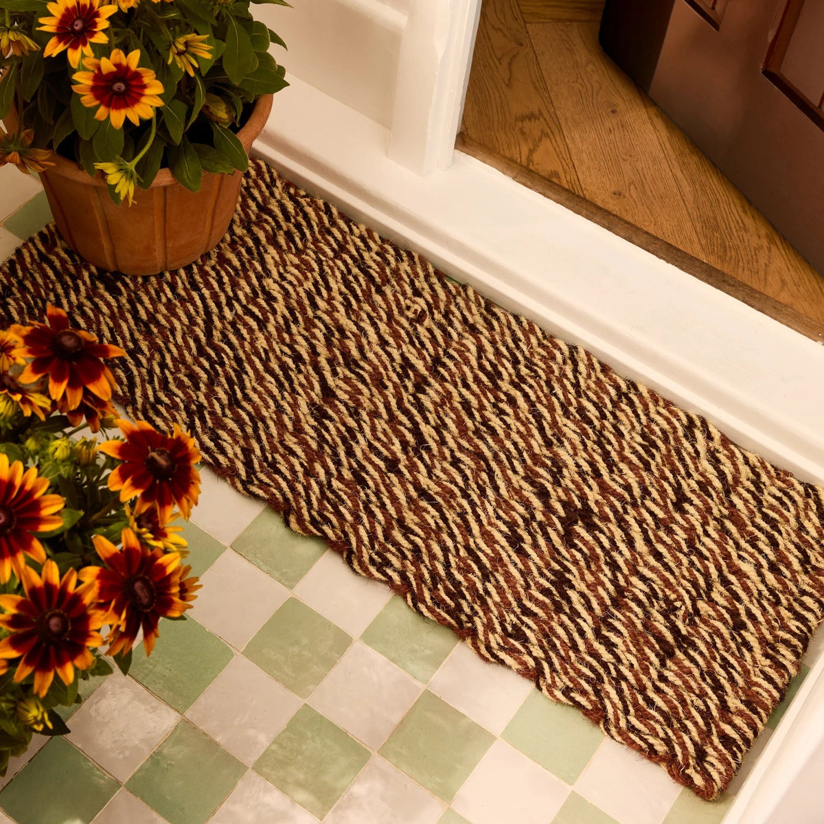 Woven Brown Long Door Mat