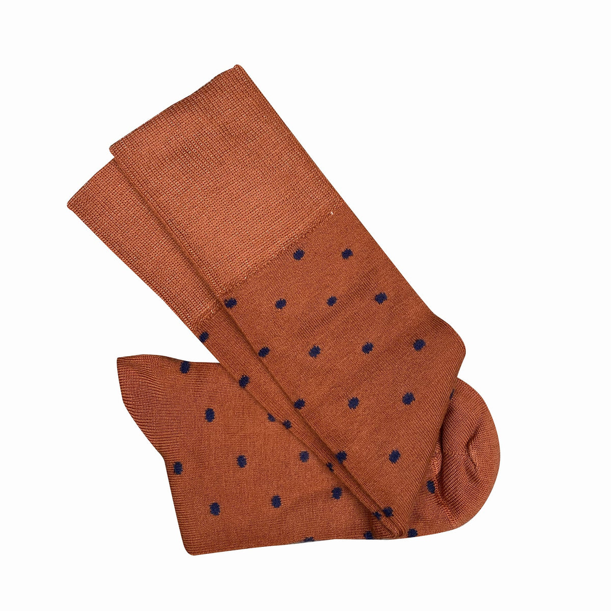 Dotty Long Wool Socks / Paprika