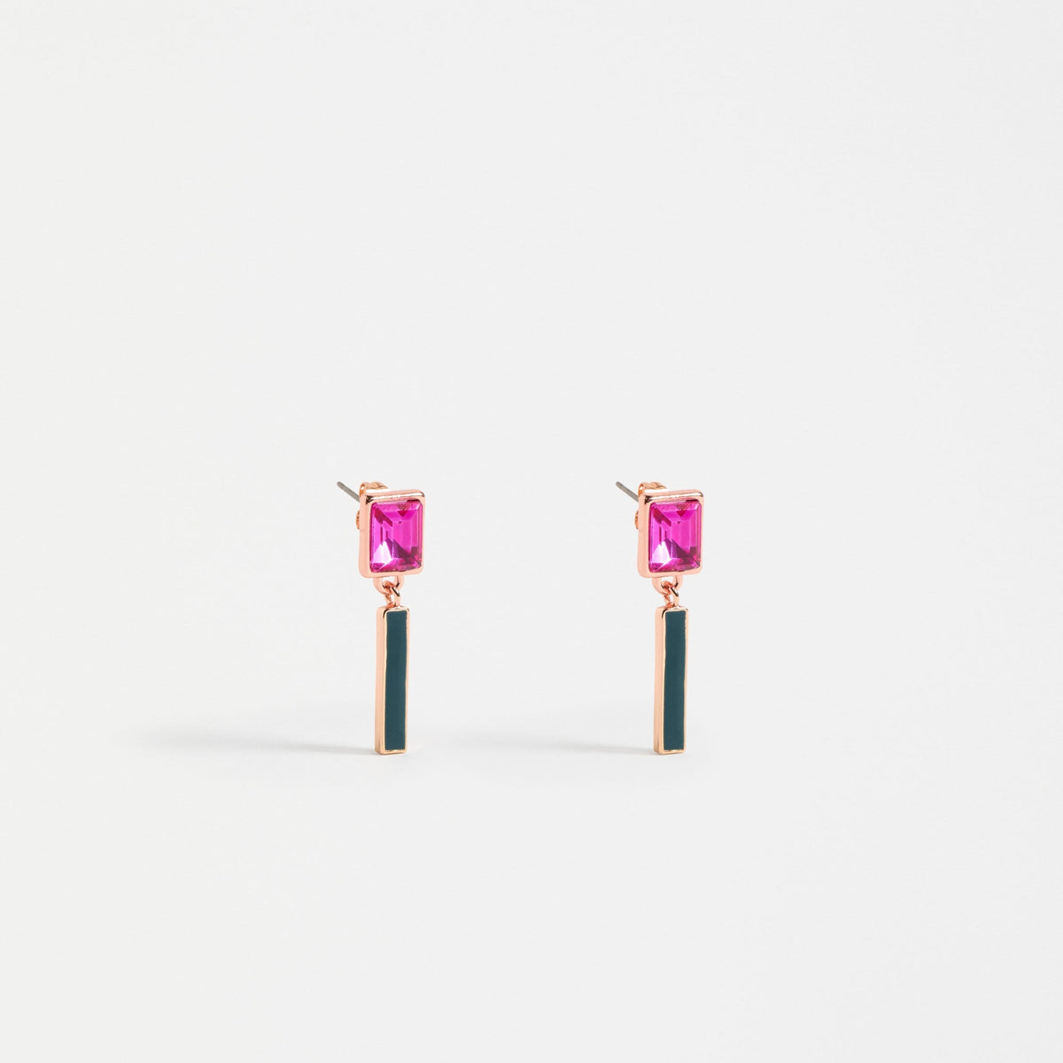Ival Short Drop Earring / Fuchsia