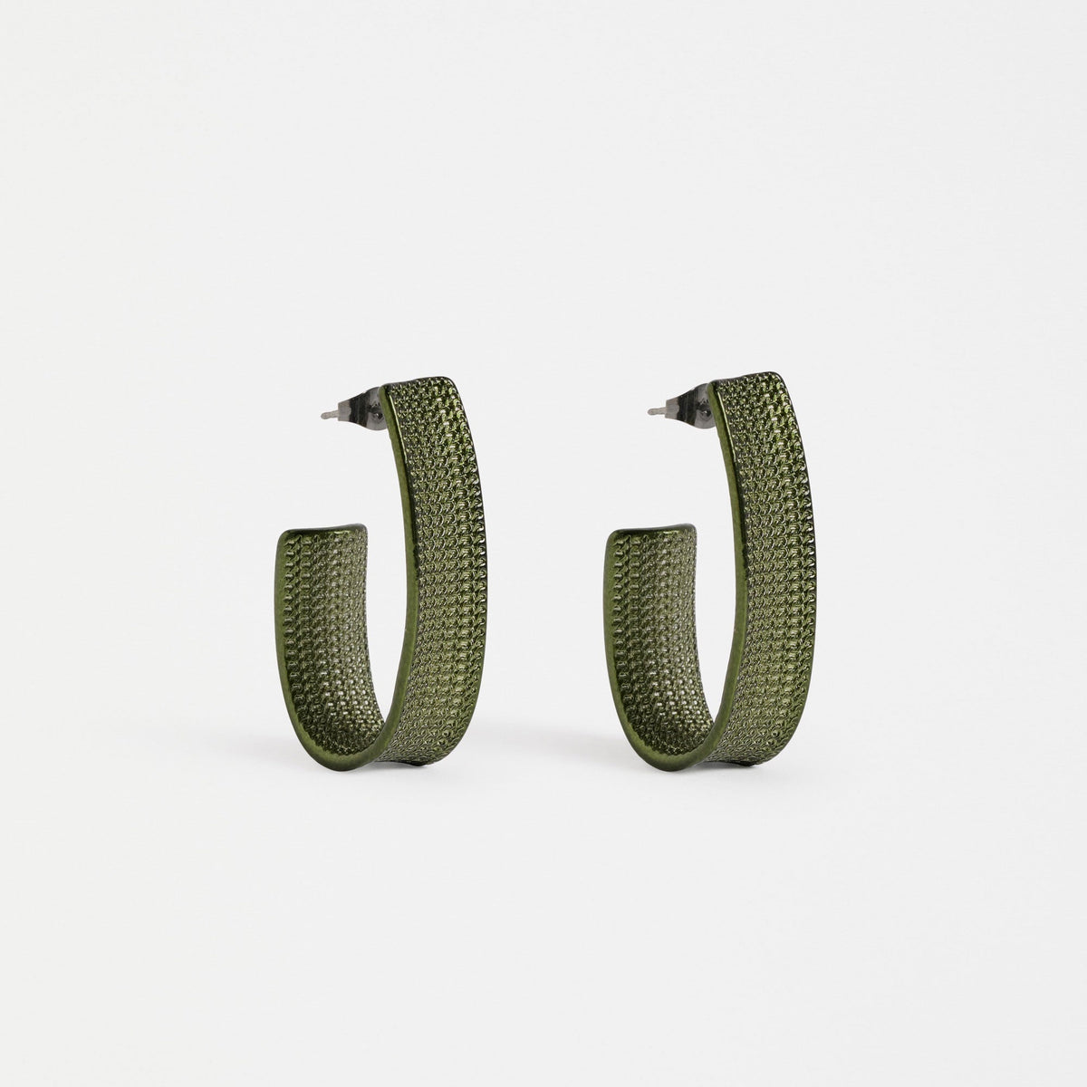 Glynn Large Hoop Earring / Dark Olive