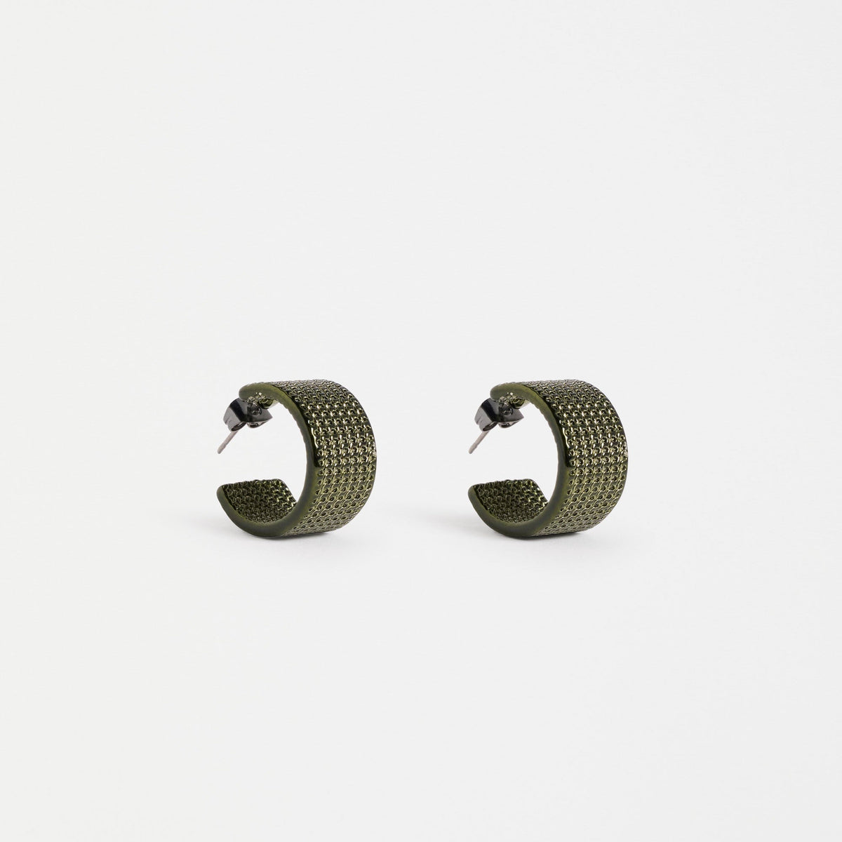 Glynn Small Hoop Earring / Dark Olive