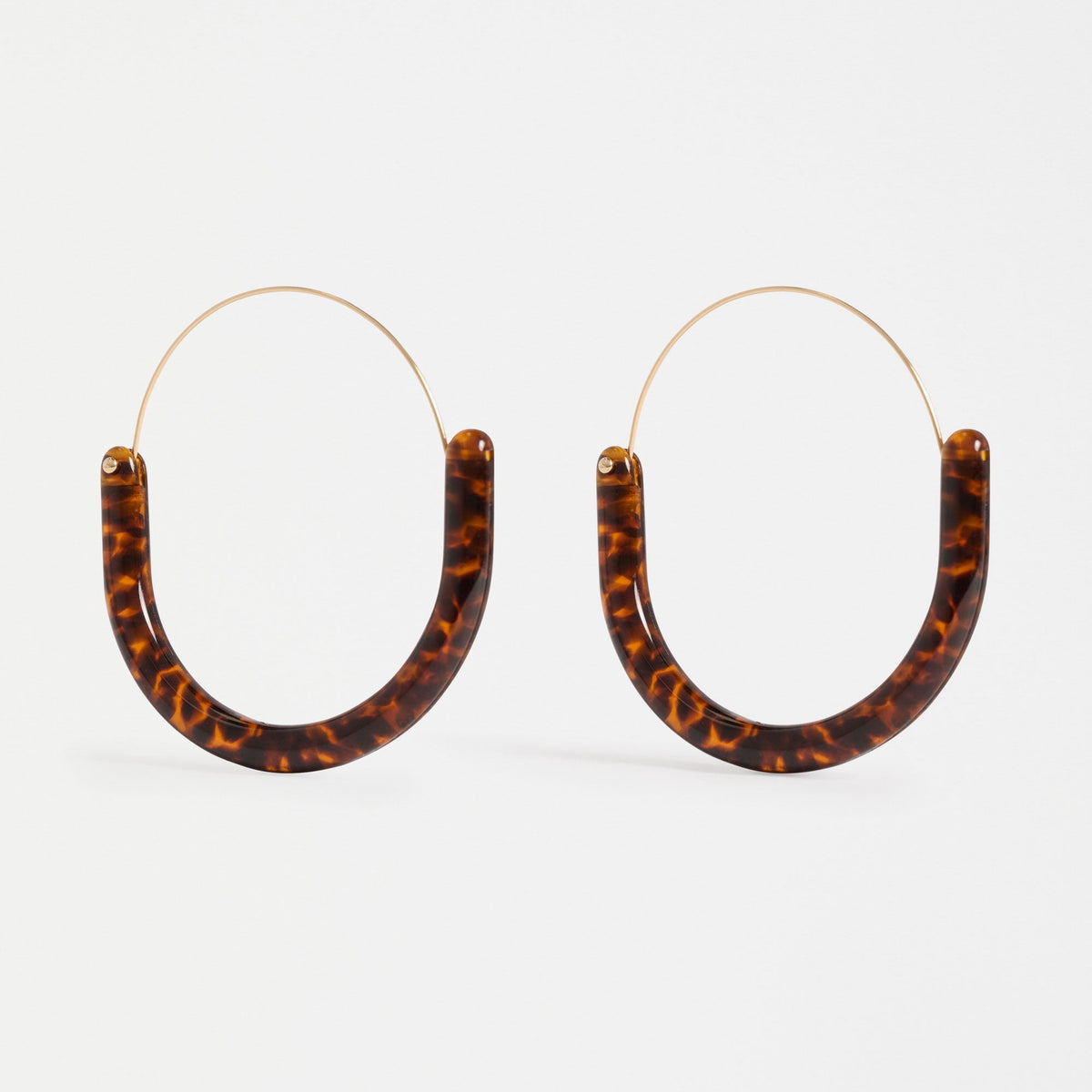 Aki Hoop Earring / Tortiseshell Speckle
