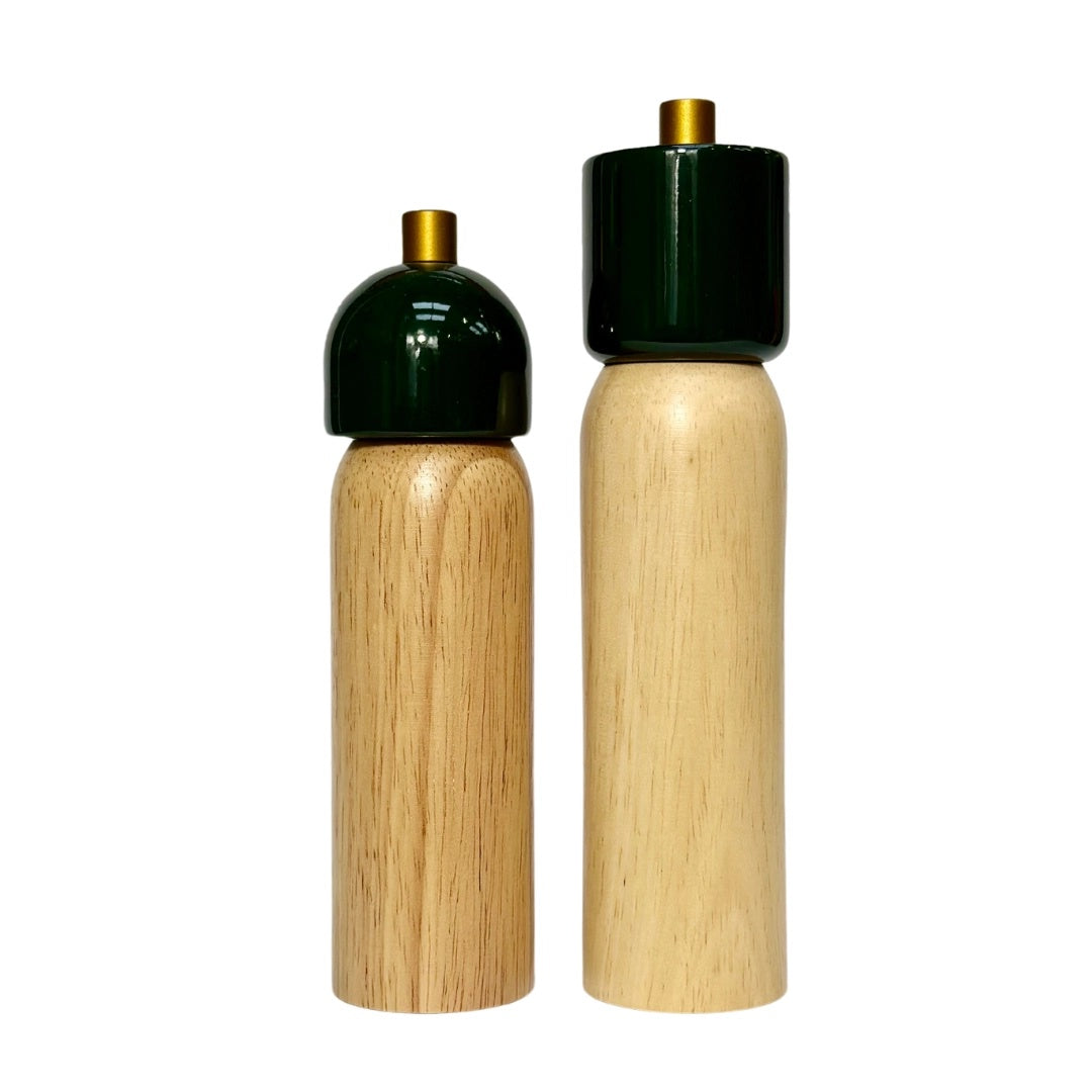 Salt & Pepper Grinder / Green & Gold