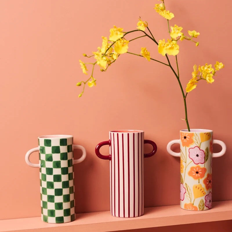 Griff Bud Vase / Green Check