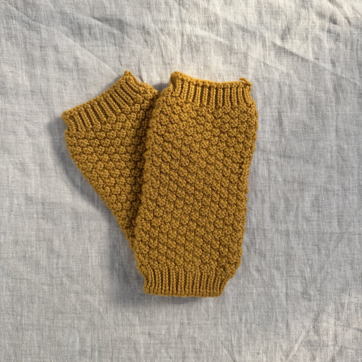 Chunky Wrist Warmers / Mustard