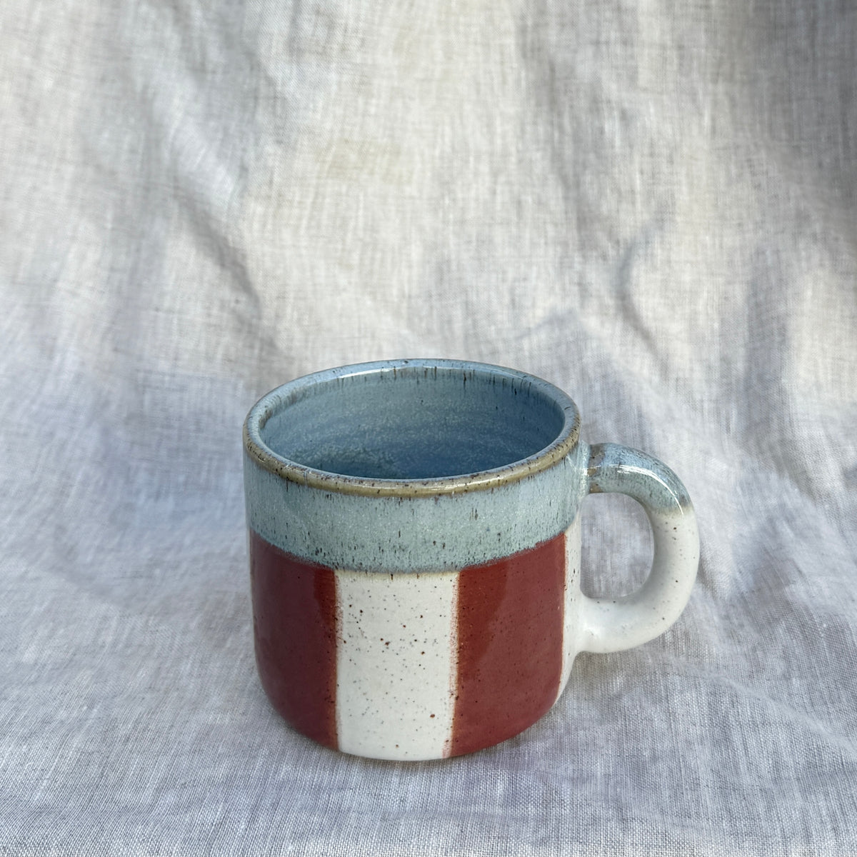 Mug 250ml / Stripe Plum Light Blue