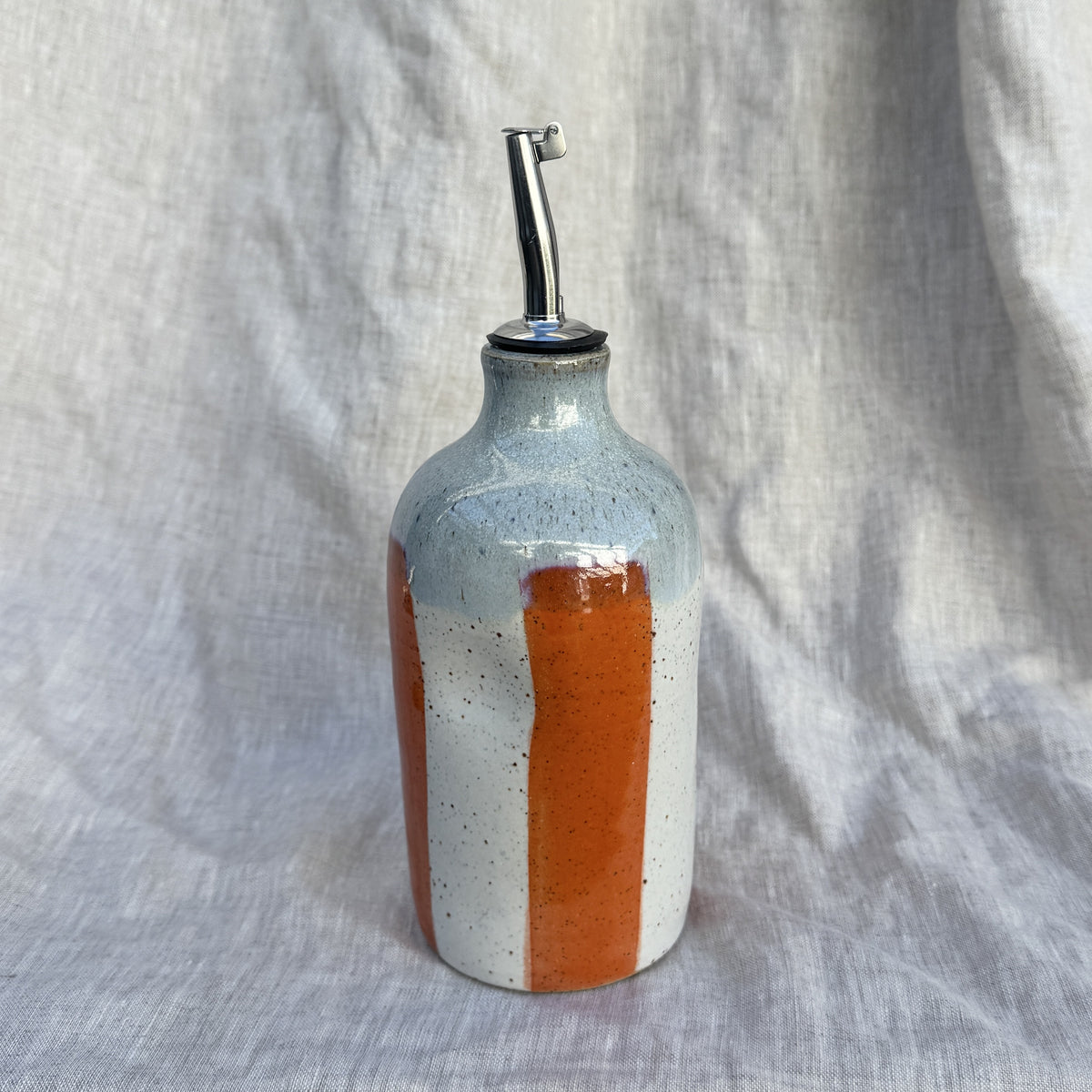 Oil Pourer / Stripe Orange Light Blue