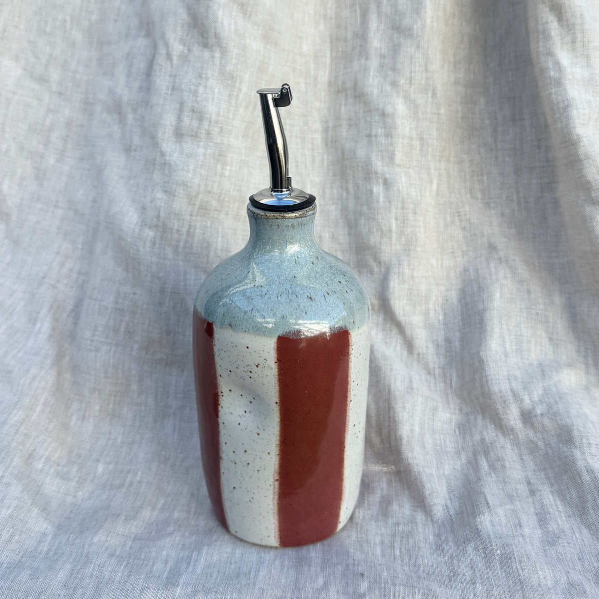 Oil Pourer / Stripe Plum Light Blue