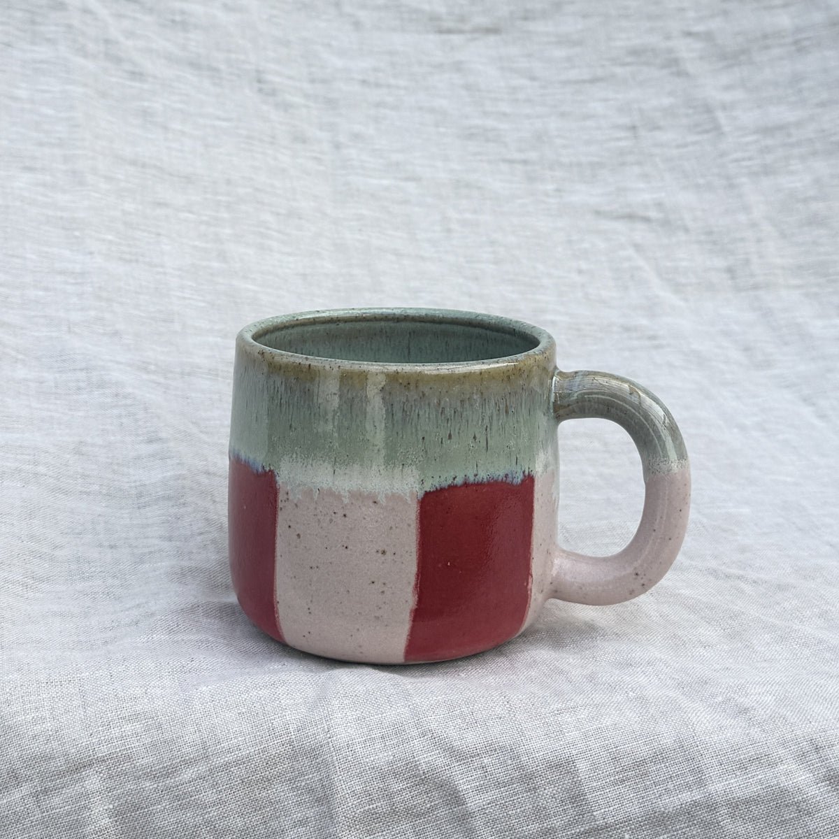Mug 250ml / Stripe Red Pink Green