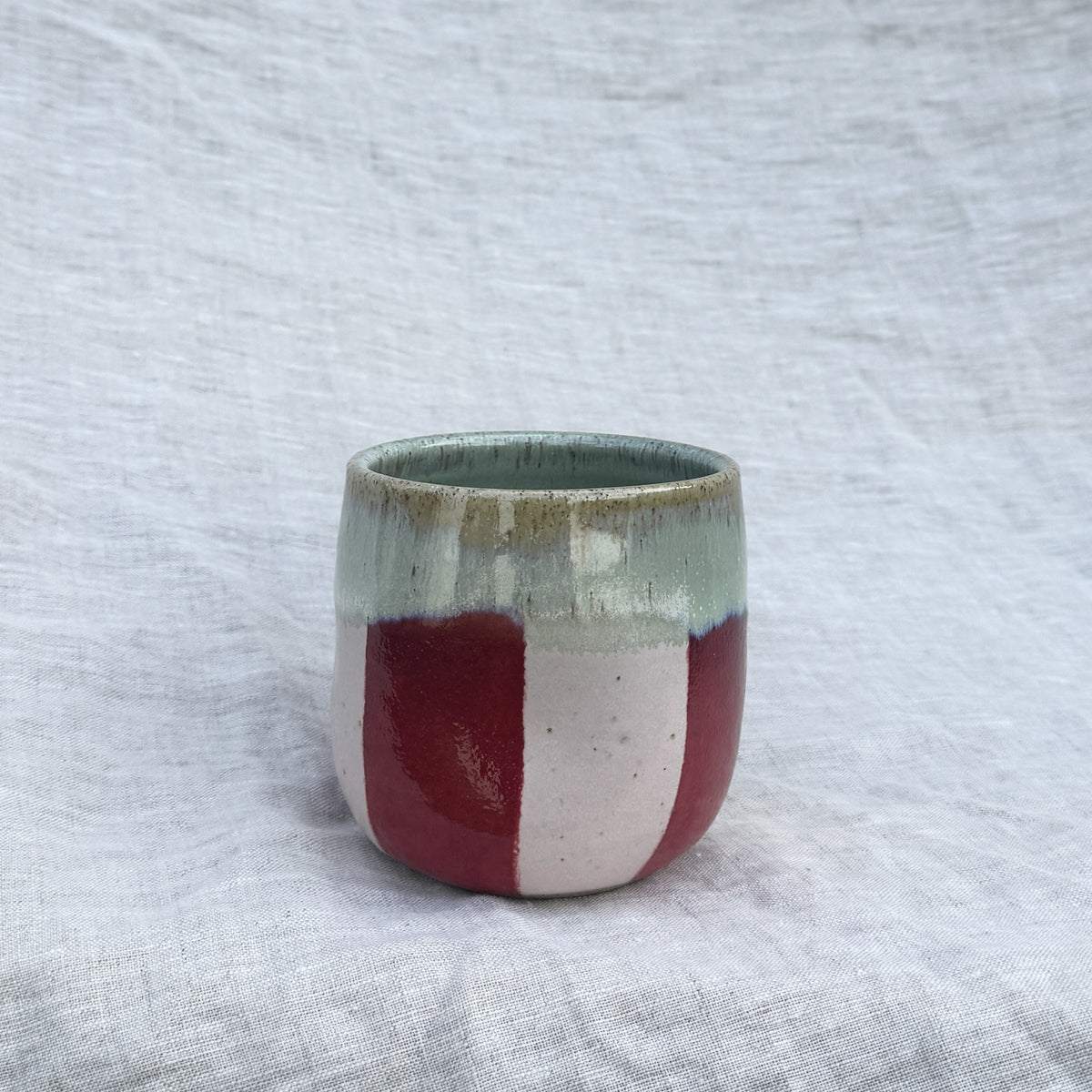 Tumbler 300ml / Stripe Red Pink Green