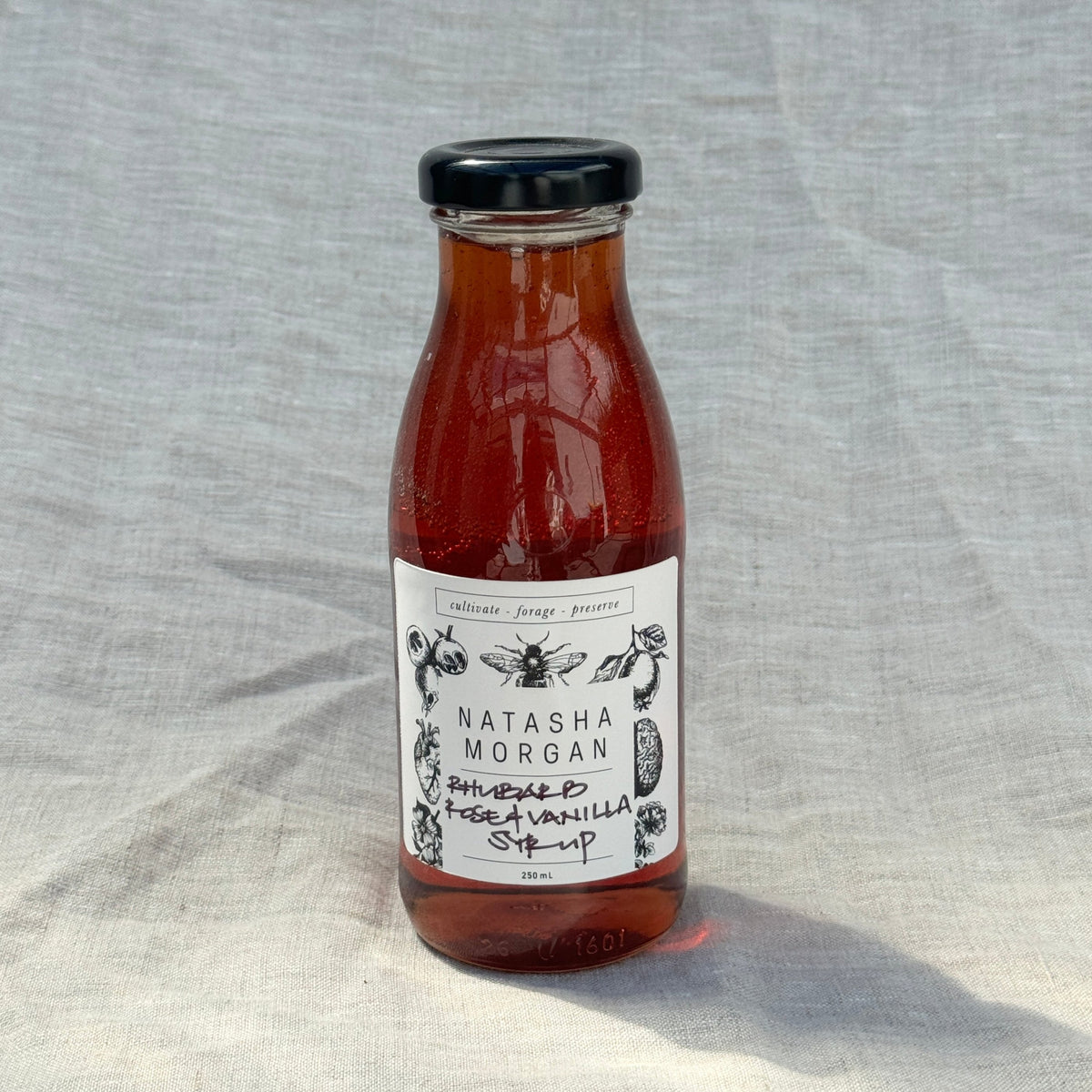 Rhubarb, Rose & Vanilla Syrup