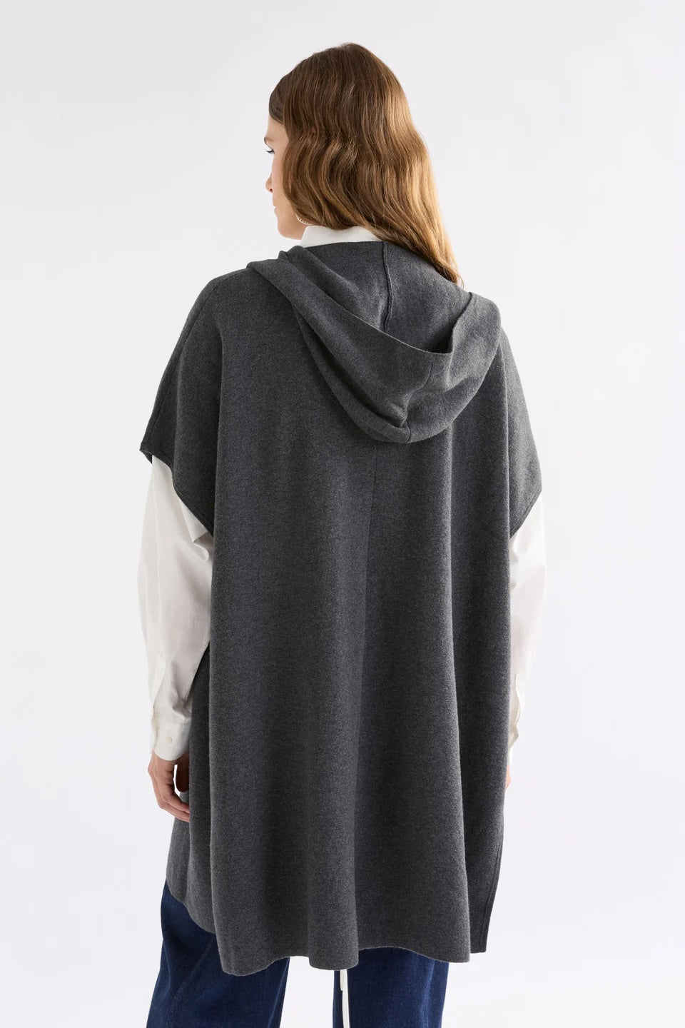 Neuwt Hooded Poncho / Charcoal Melange