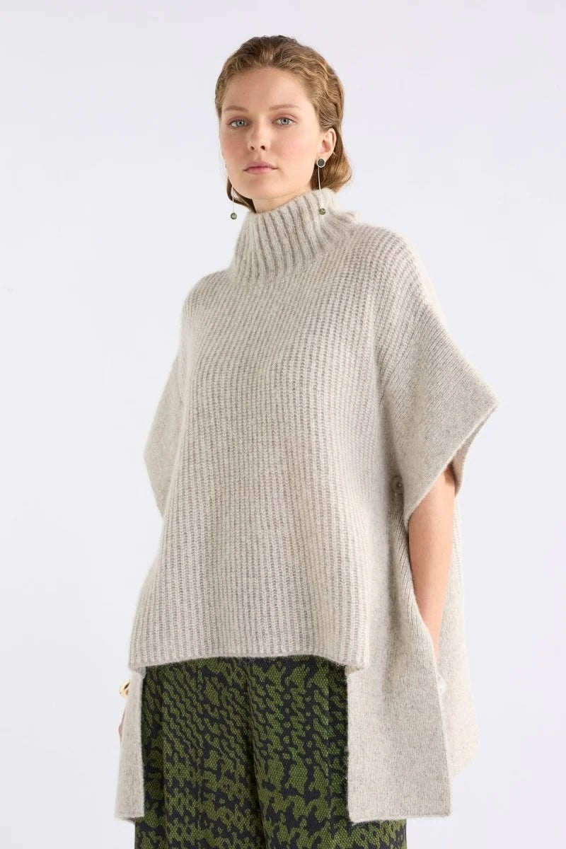 Aleph Poncho / Oatmeal Melange