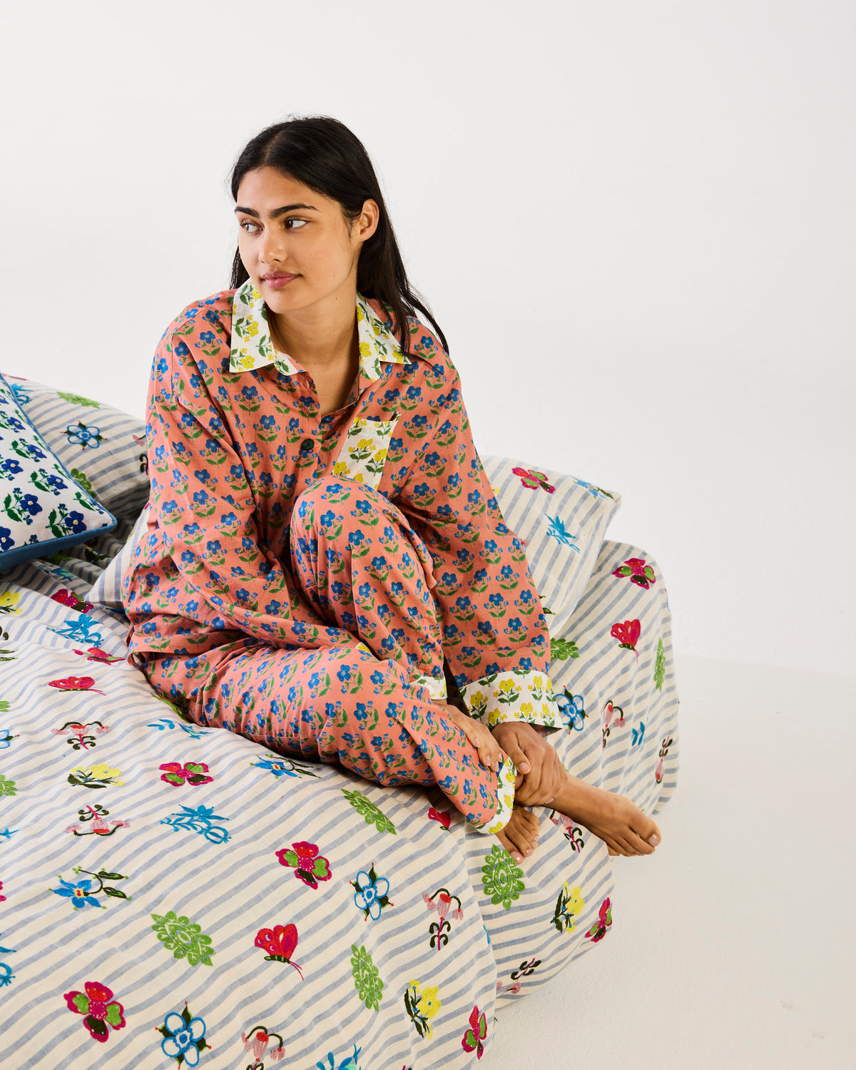 Anna Spiro Indian Summer Rose Cotton Pyjama Set