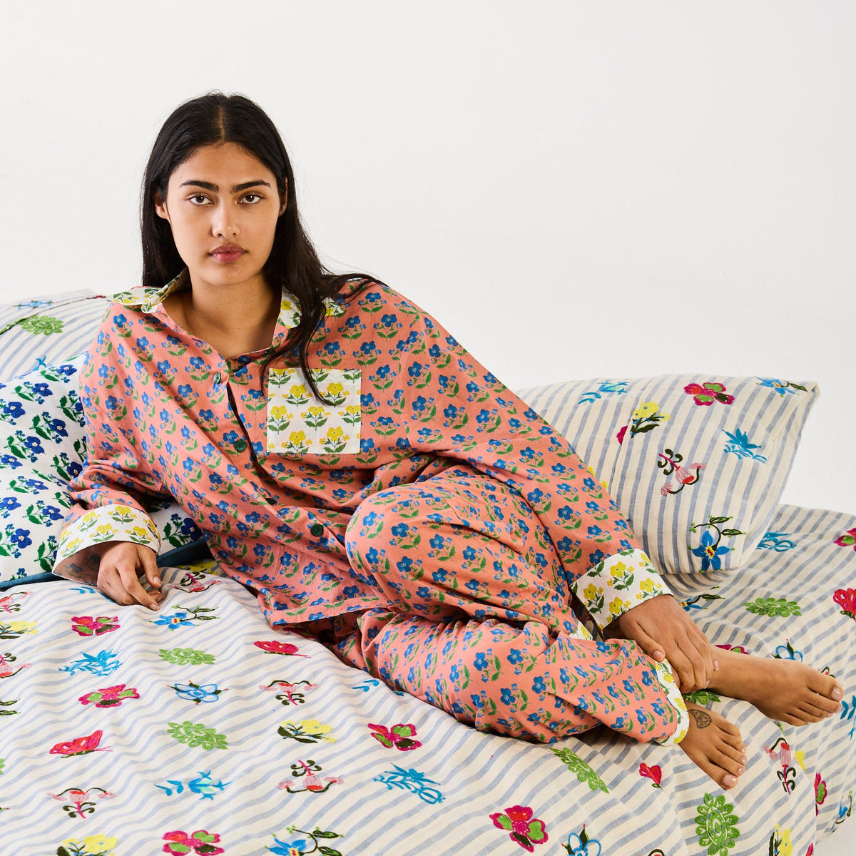 Anna Spiro Indian Summer Rose Cotton Pyjama Set