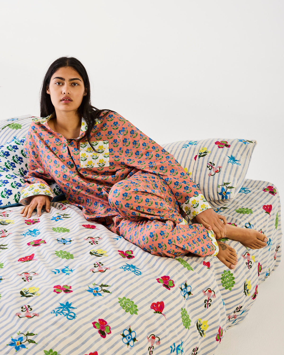 Anna Spiro Indian Summer Rose Cotton Pyjama Set