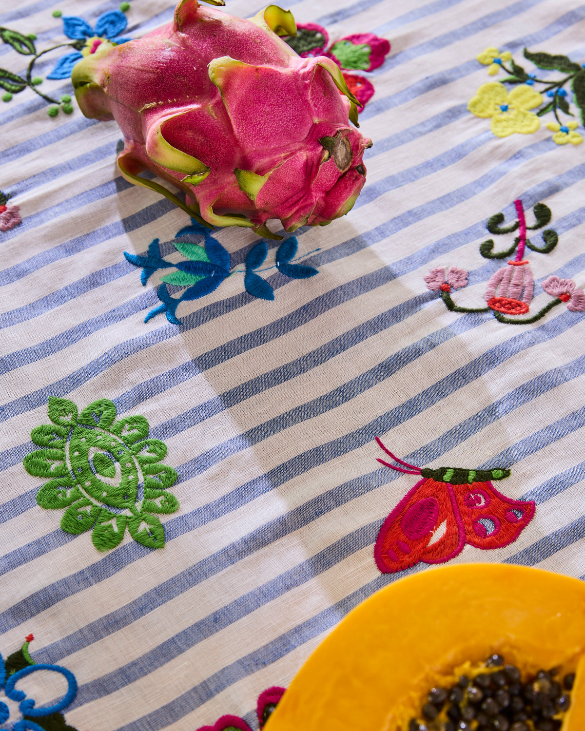 Anna Spiro Malabar Floral Embroidered Tablecloth