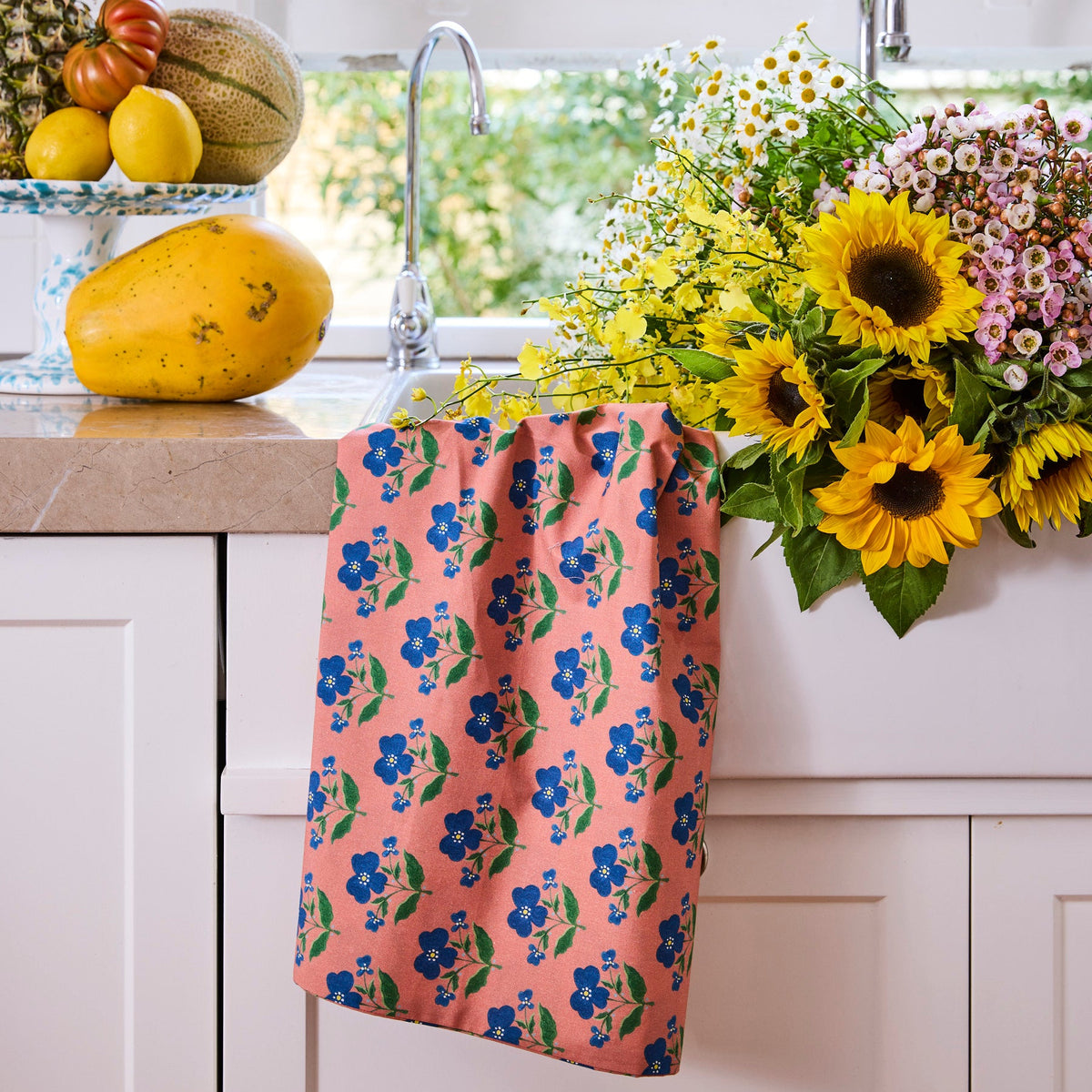 Anna Spiro Indian Summer Rose Tea Towel