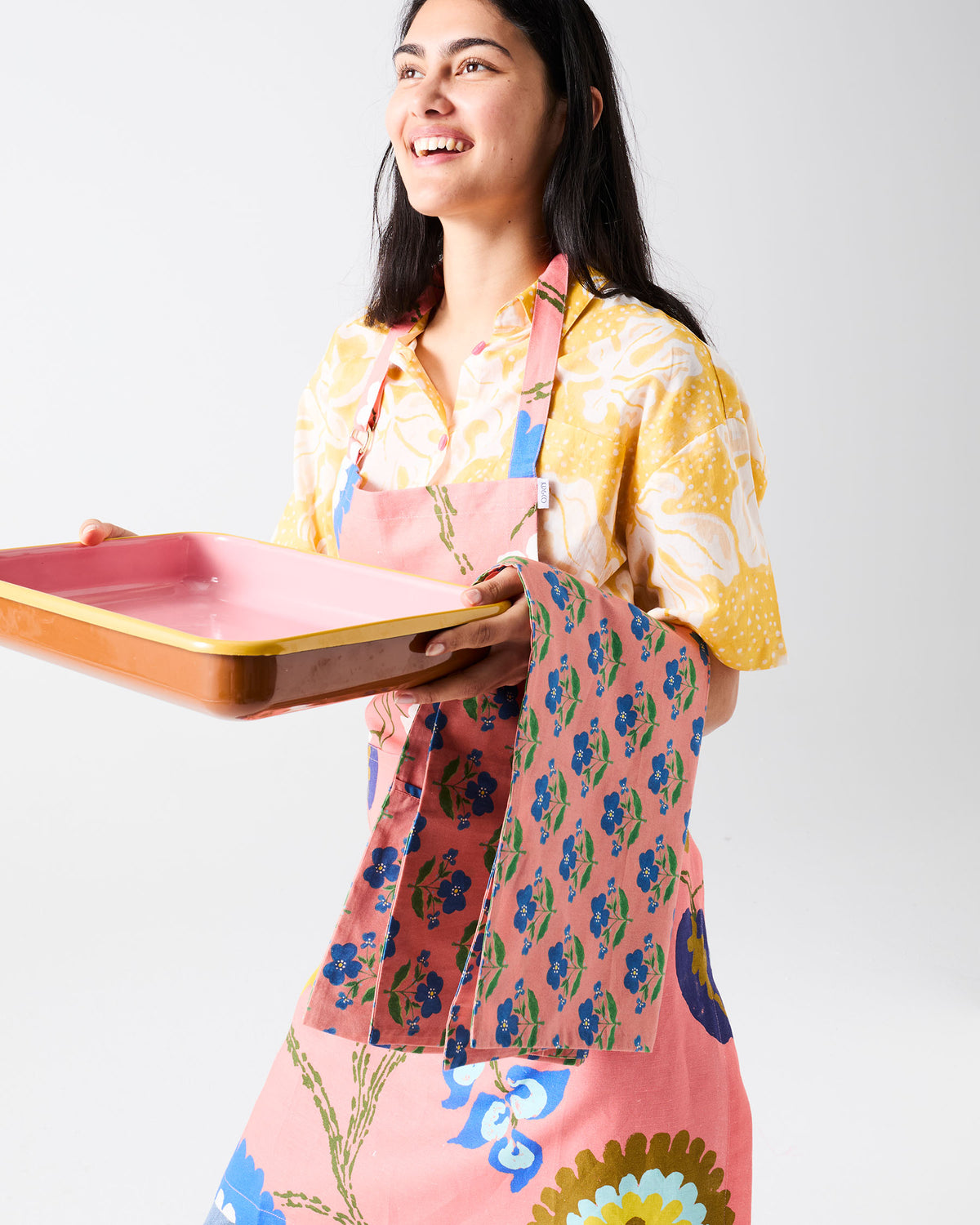 Anna Spiro Indian Summer Rose Tea Towel
