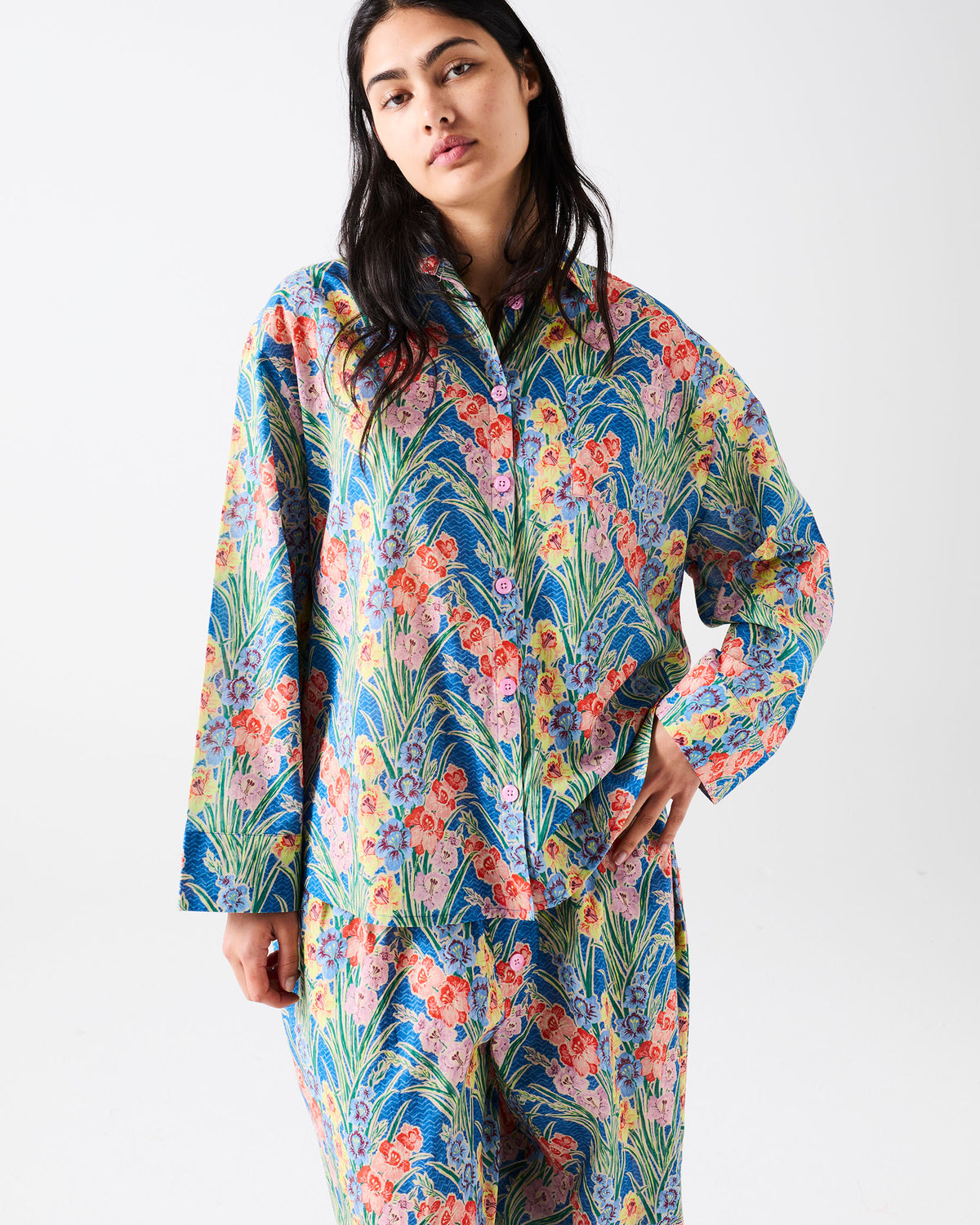 Anna Spiro Gladiolus Cotton Pyjama Set