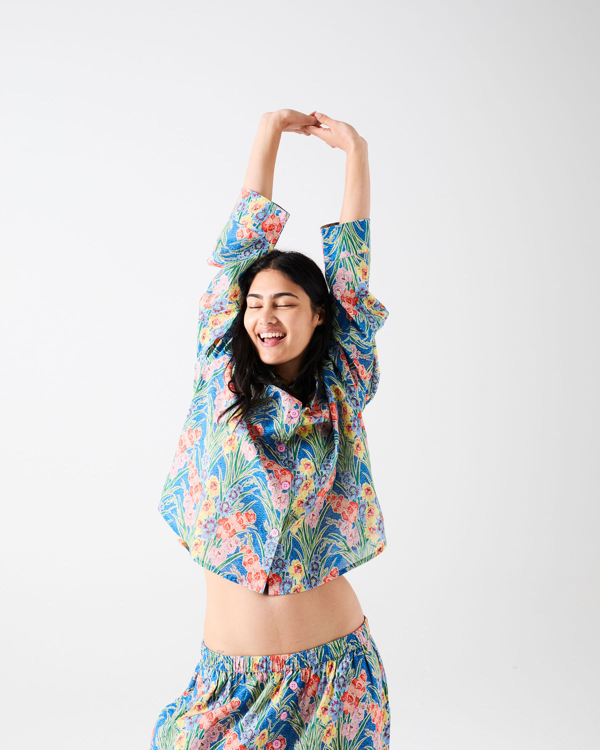 Anna Spiro Gladiolus Cotton Pyjama Set