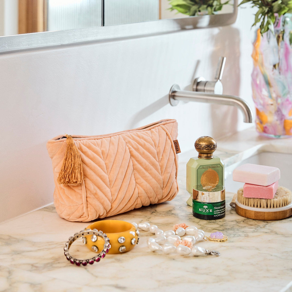 Melon Velvet Toiletry Bag
