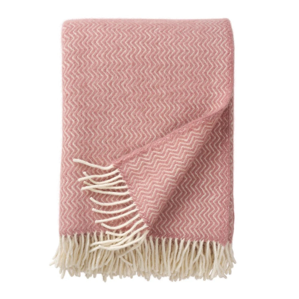 Sorbet Wool Throw / Powder Pink