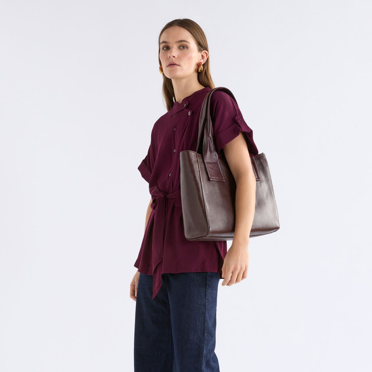 Rahni Leather Tote / Espresso