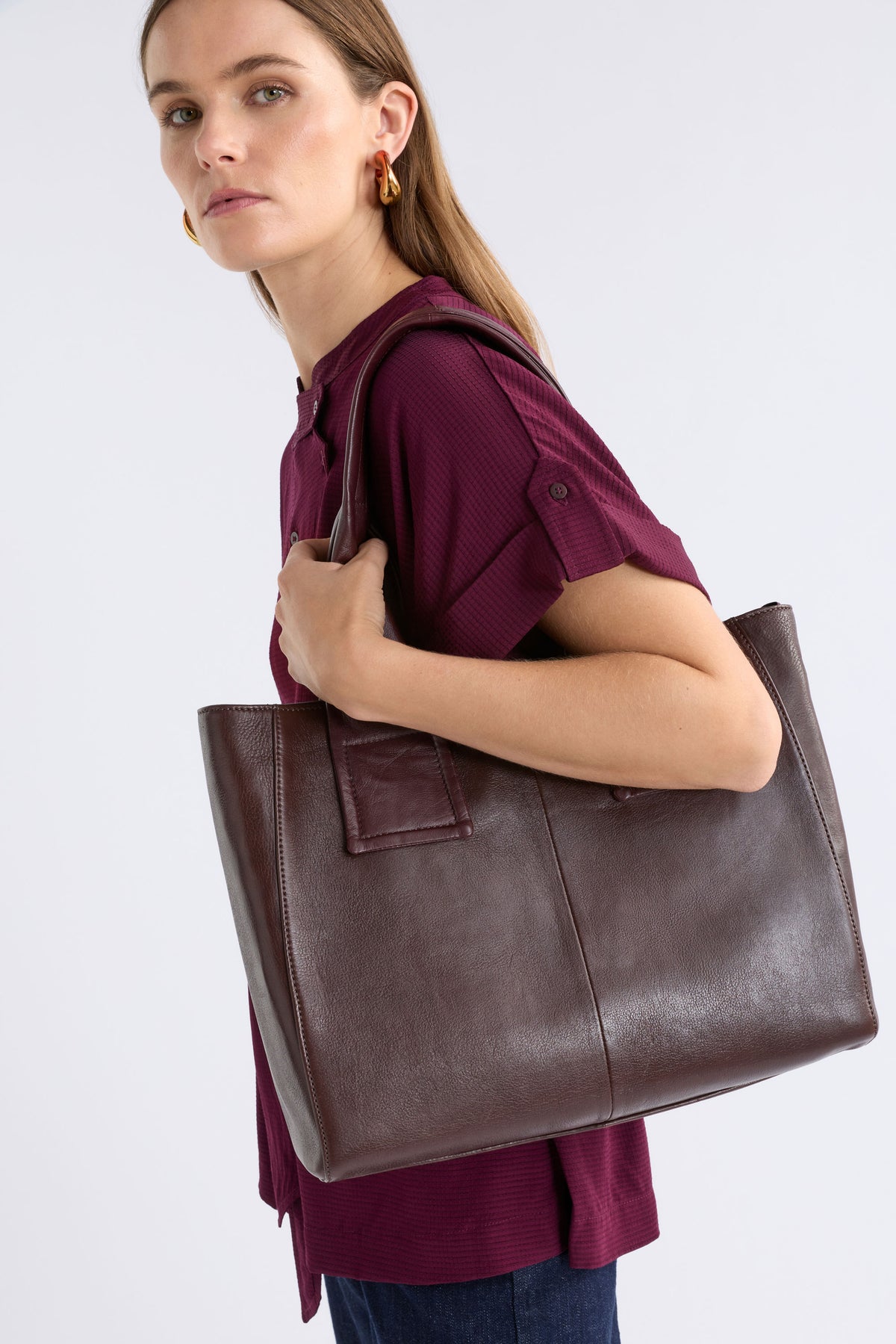 Rahni Leather Tote / Espresso