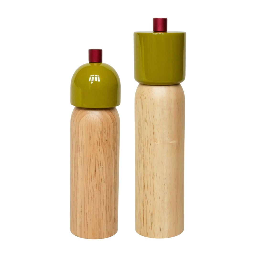 Salt & Pepper Grinder / Olive & Red