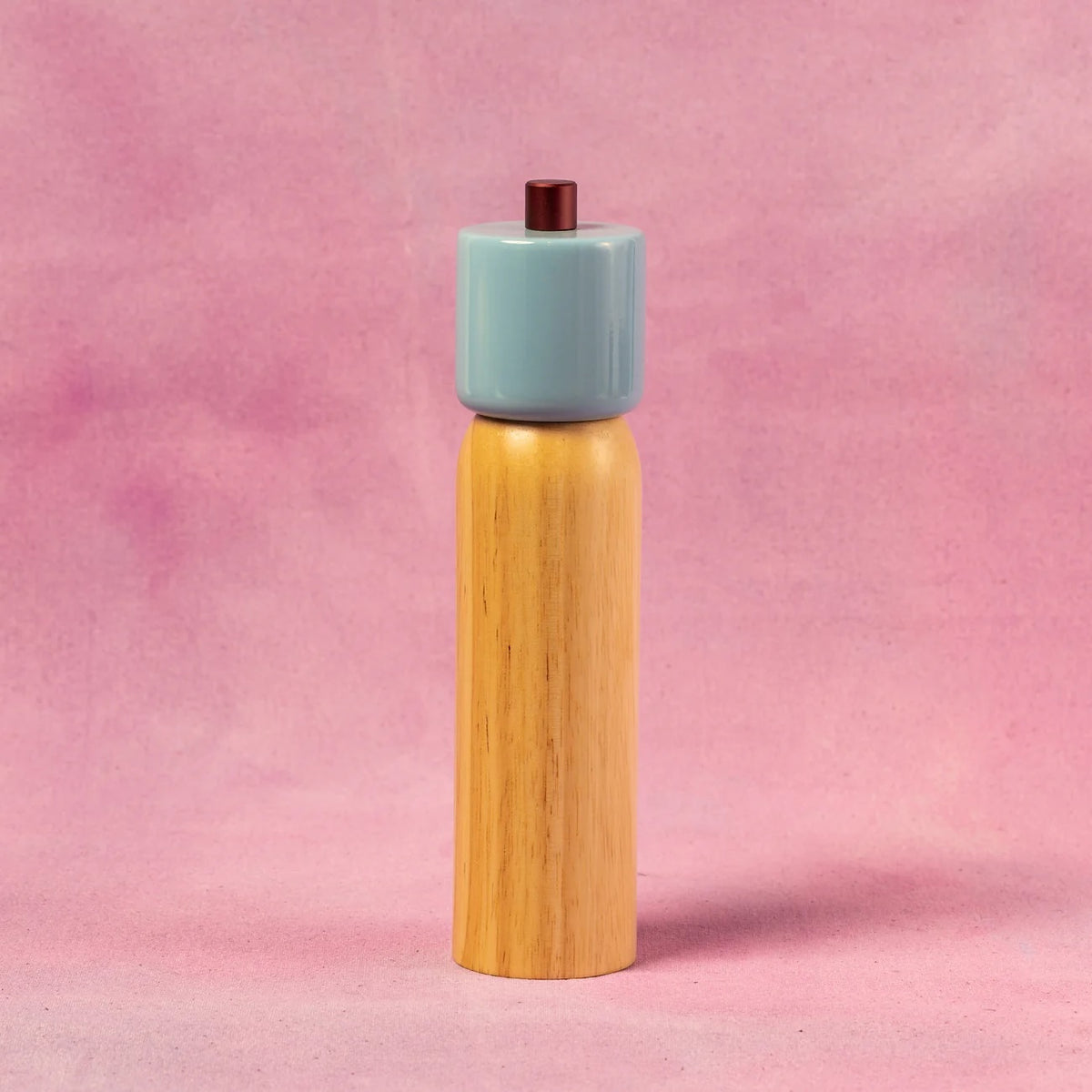 Salt & Pepper Grinder / Light Blue & Burgundy