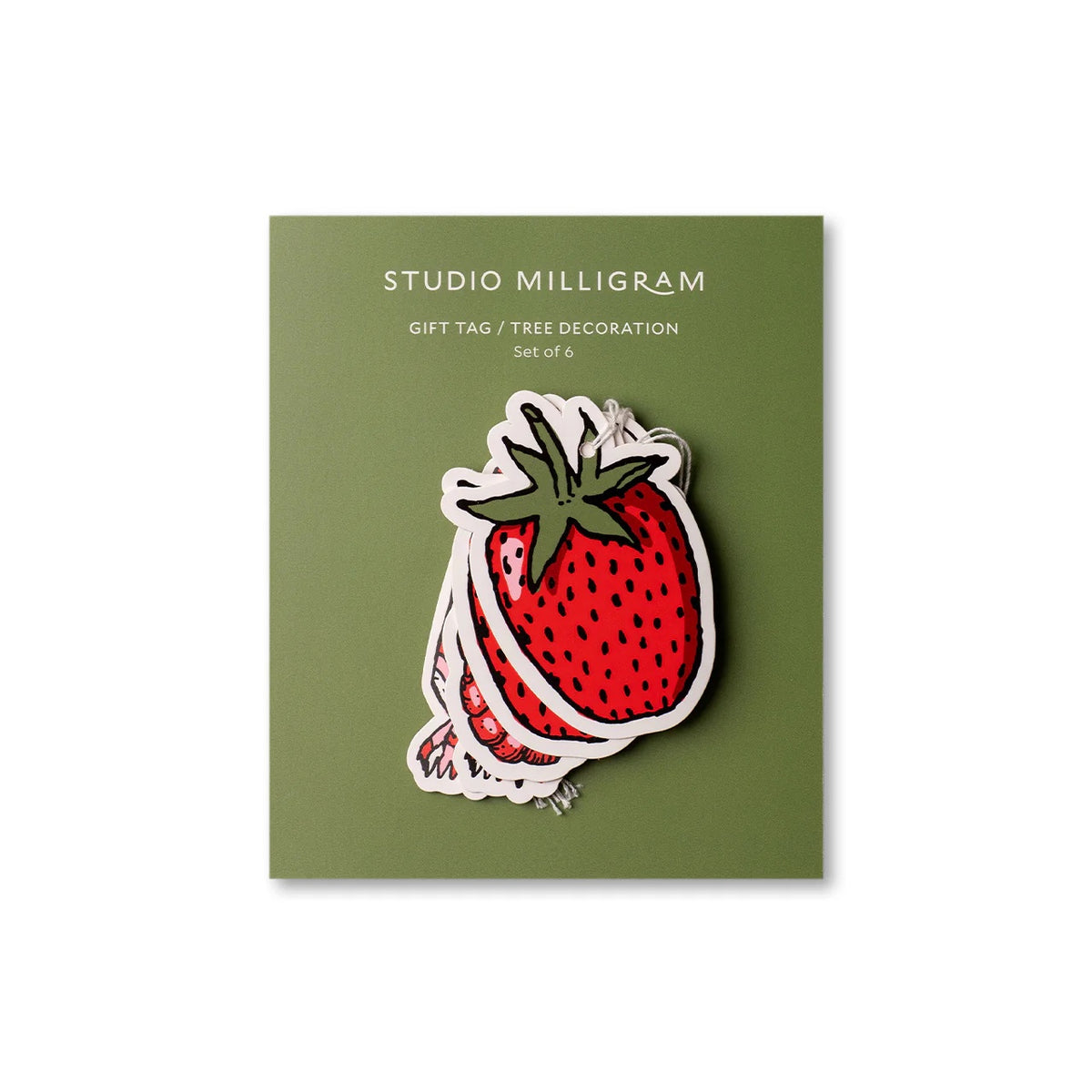 Strawberry Gift Tags Set of 6