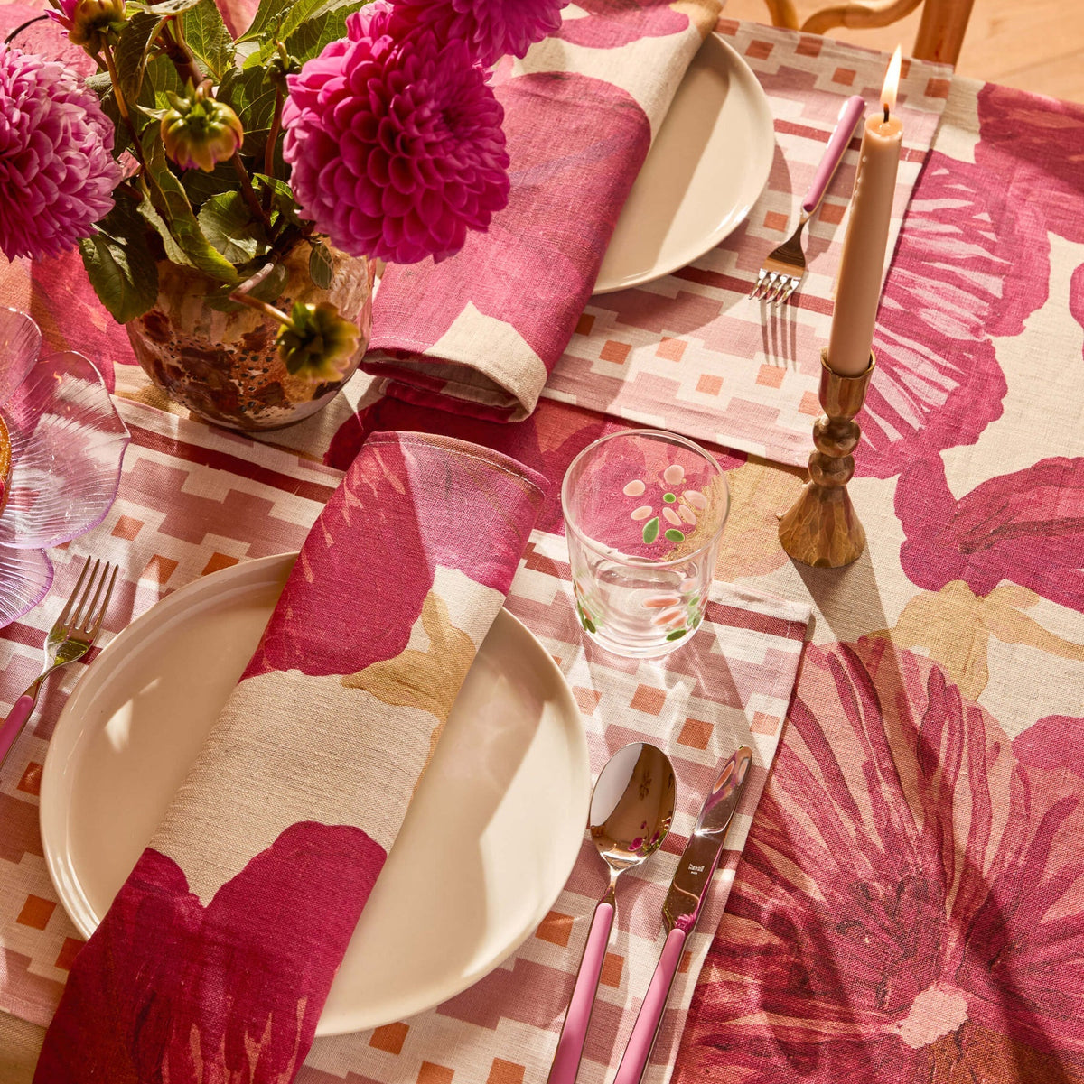 Wild Pansy Pink Napkins