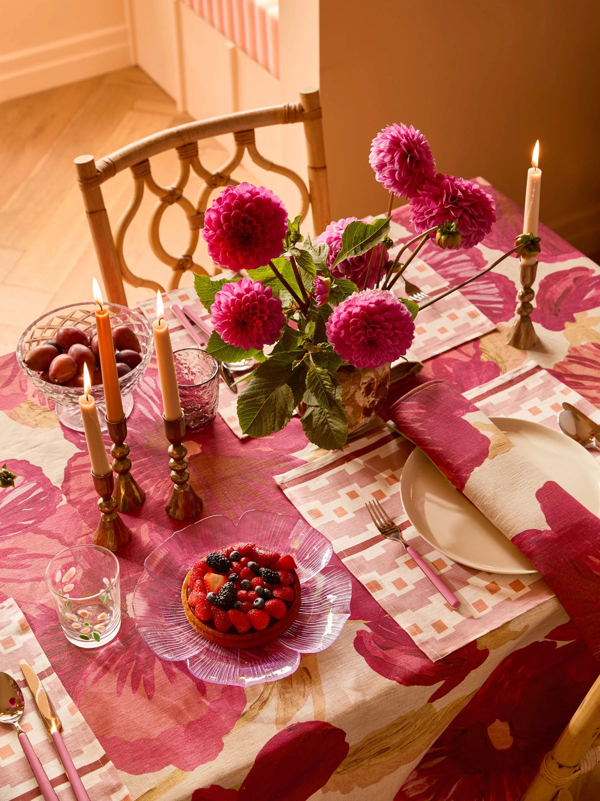 Wild Pansy Pink Napkins