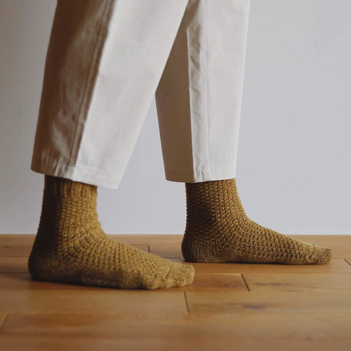 Wool Cotton Boot Socks / Mustard
