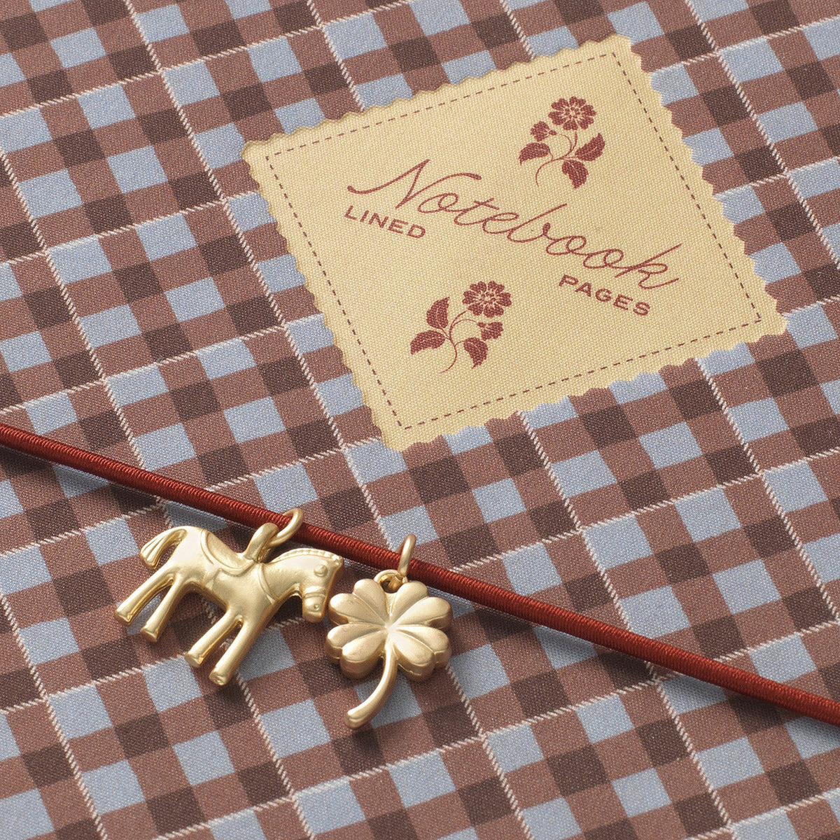 Petals & Plaid Checked Notebook A5