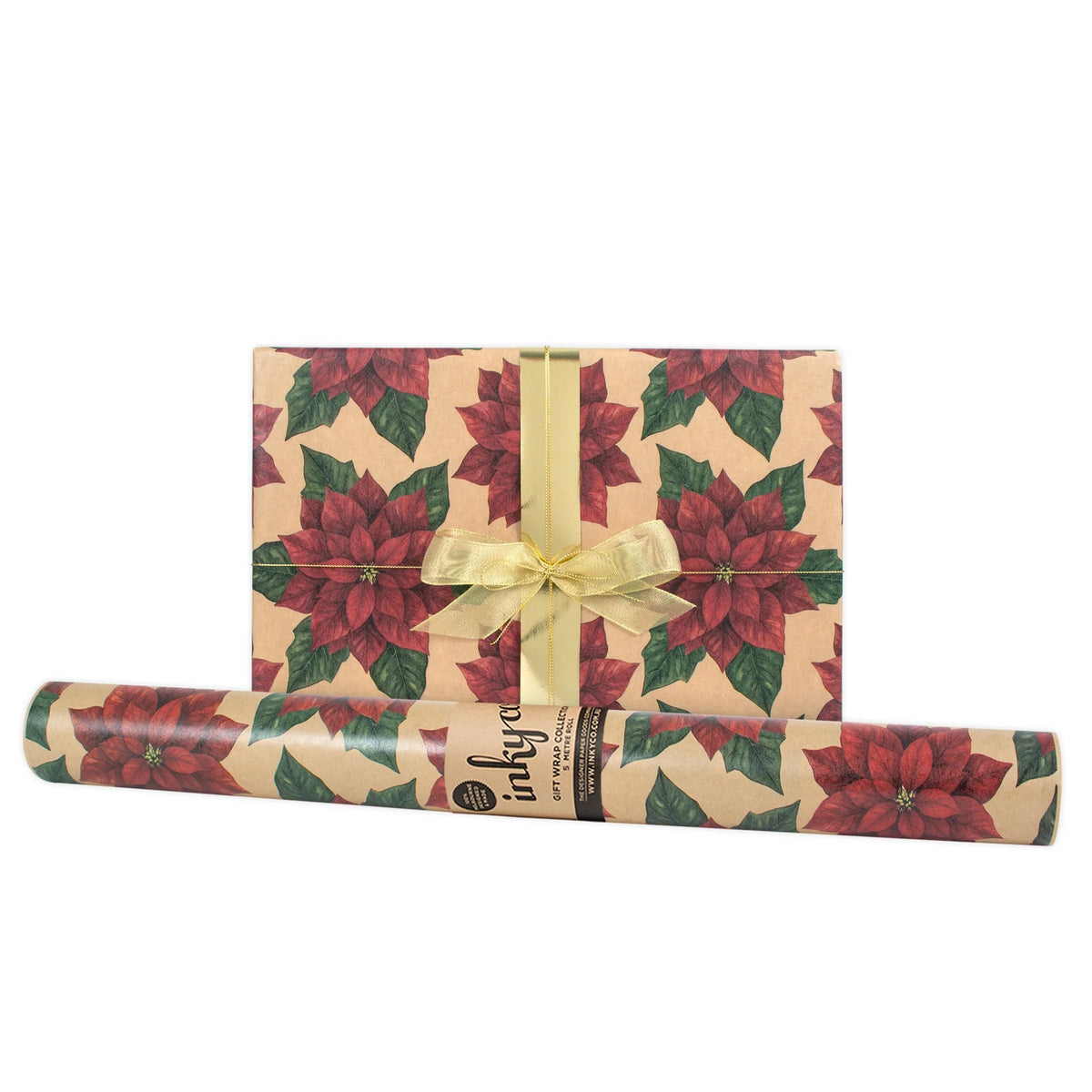 Wrapping Paper Roll 5m / Poinsettia