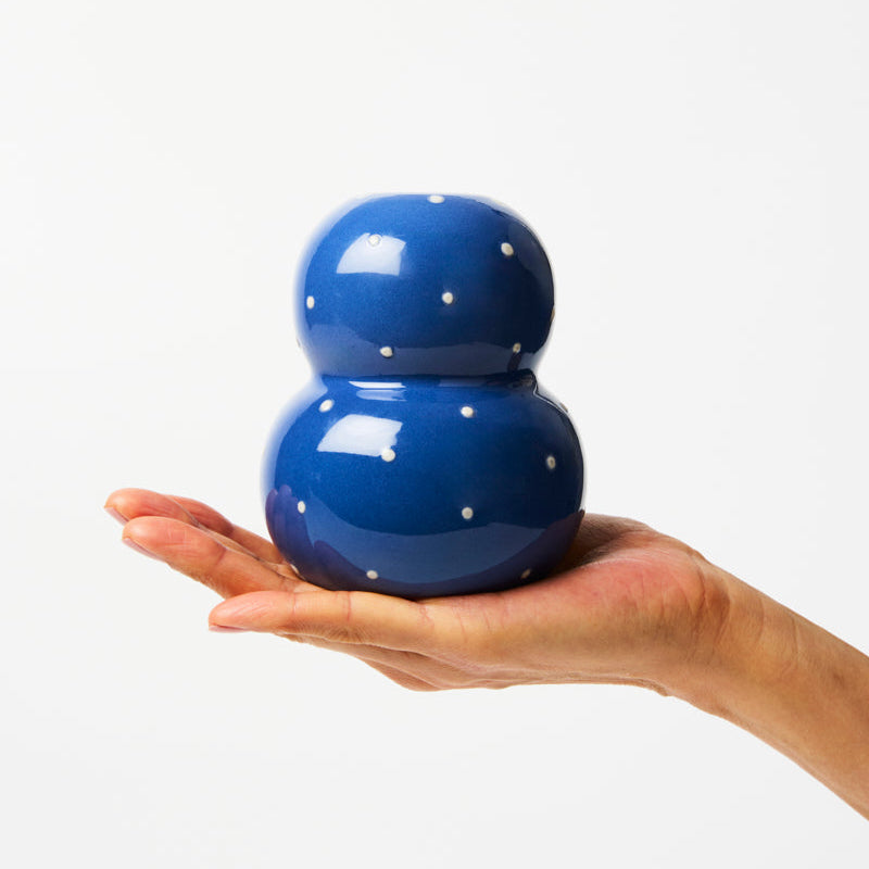 Fonda Navy Dot Vase