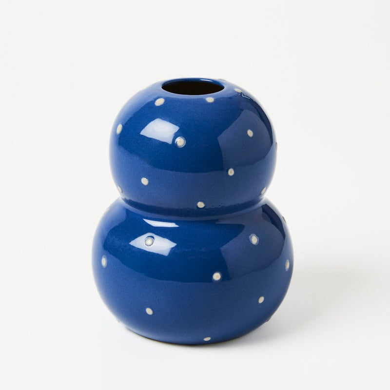 Fonda Navy Dot Vase