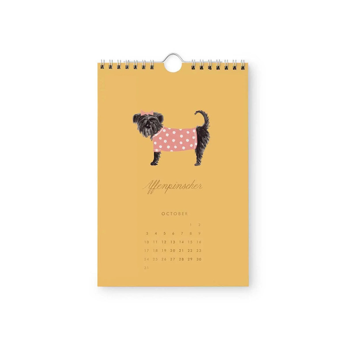 2027 Dog of the Month Kitchen Calendar