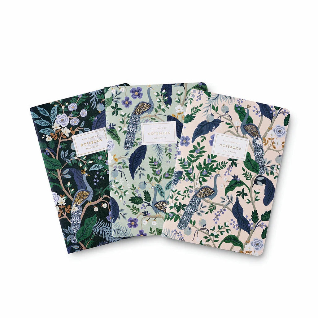 Large Notebooks 3 Pack / Peacock