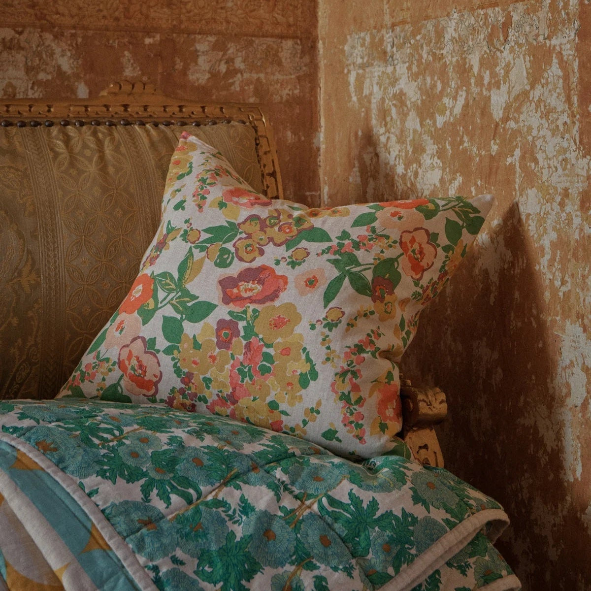 Marianne's Floral Linen Cushion
